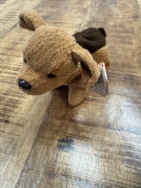 Retired 1996 Ty Beanie Baby TUFFY THE DOG With Rare Multiple Tag Errors
